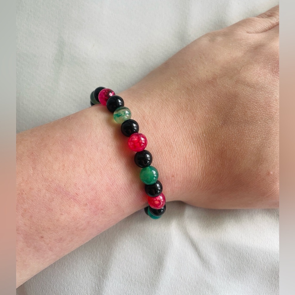 Handmade Crackle Agate gemstone Bracelet